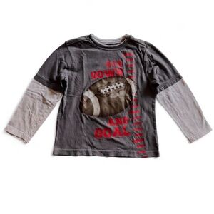 Jumping Beans Boys Medium 5/6 4th Down and Goal Football Layered Tee